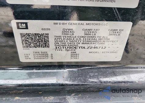 2020 GMC Sierra K1500 Slt from USA, damaged, VIN 1GTU9DET0LZ246712